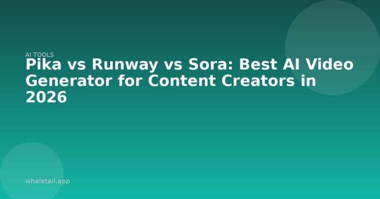 Pika vs Runway vs Sora: Best AI Video Generator for Content Creators in 2026 ⏱️ 13 min read