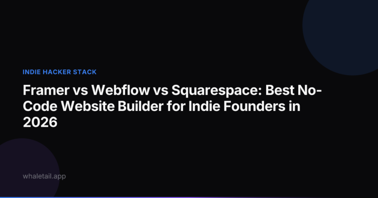 Framer vs Webflow vs Squarespace: Best No-Code Website Builder for Indie Founders in 2026 ⏱️ 20 min read
